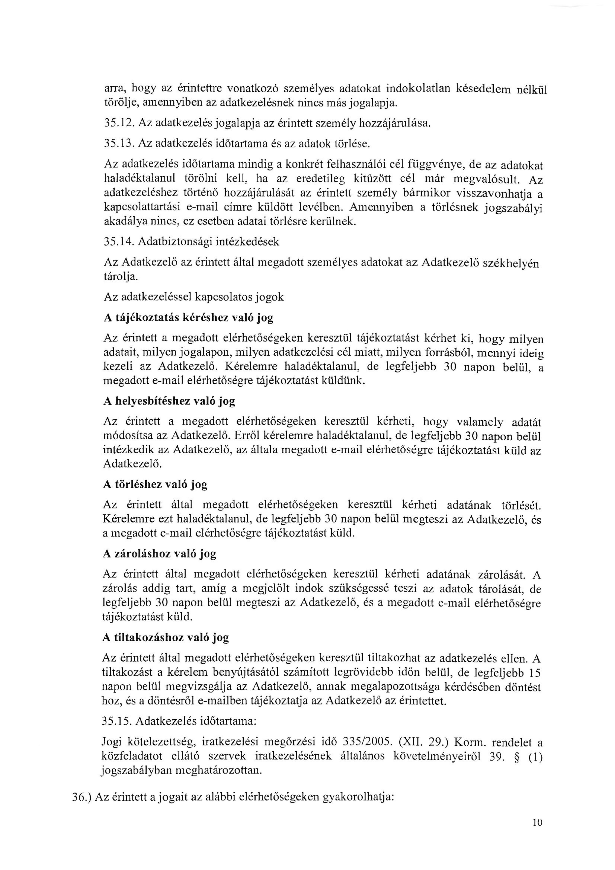 adatvedelmi szabalyzat 10